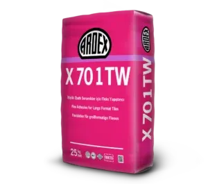 ARDEX X 701 TW Büyük Ebatlı Seramikler için Fleks Yapıştırıcı, Beyaz (C2 TE S1) - 25 KG