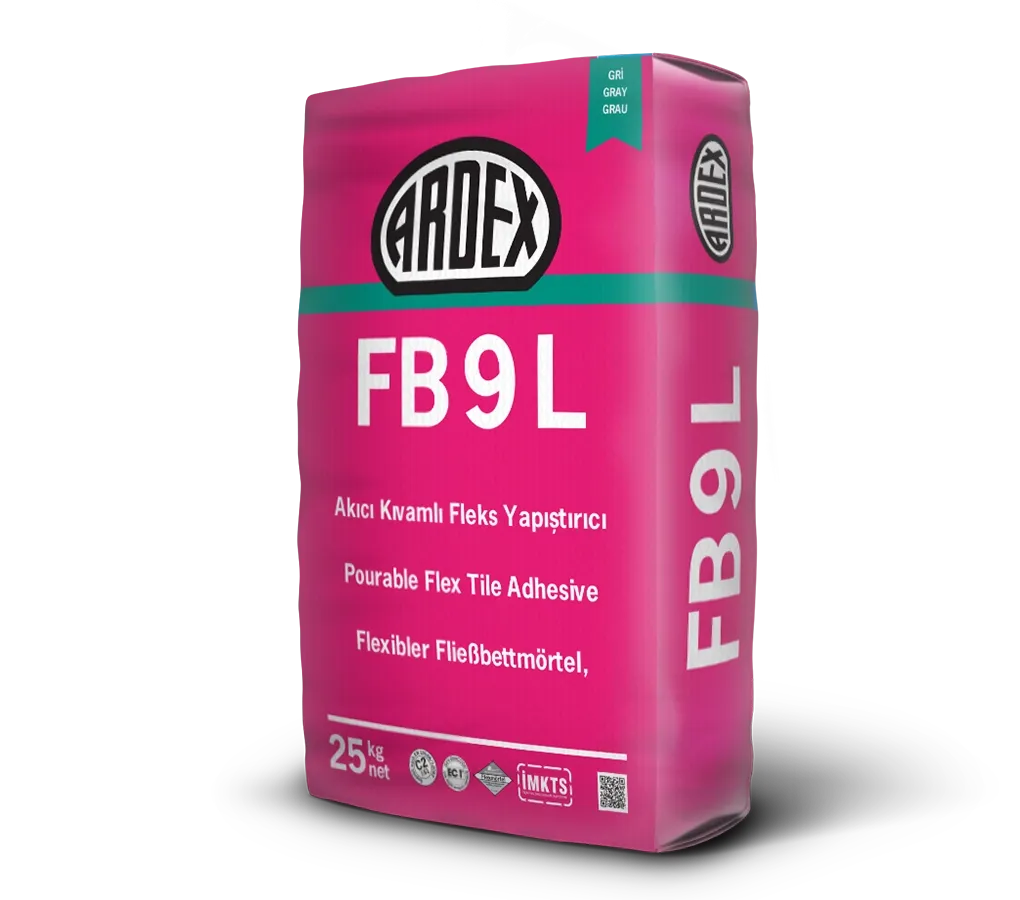 ARDEX FB 9 L Akıcı Kıvamlı, Hızlı Fleks Zemin Yapıştırıcısı, Gri (C2 ES1) - 25 KG