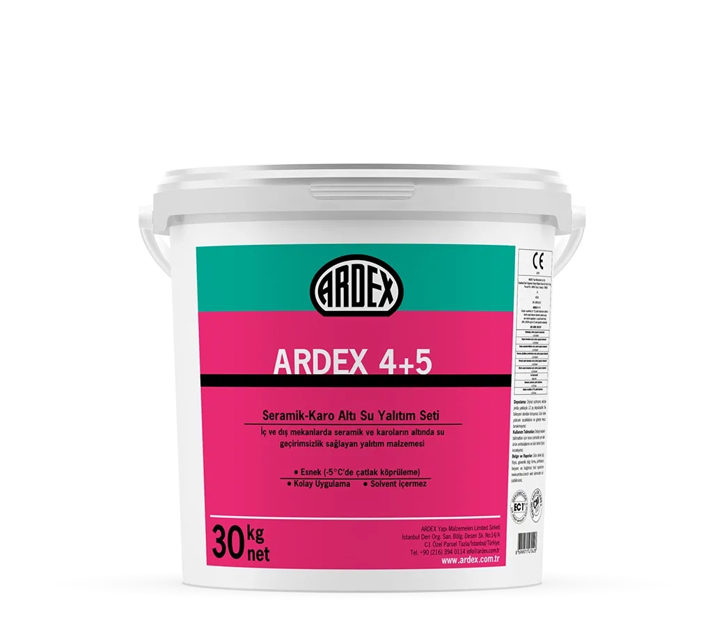 ARDEX 4+5 Çift Bileşenli Tam Elastik Su Yalıtım Malzemesi (CM 01P) - 30 KG