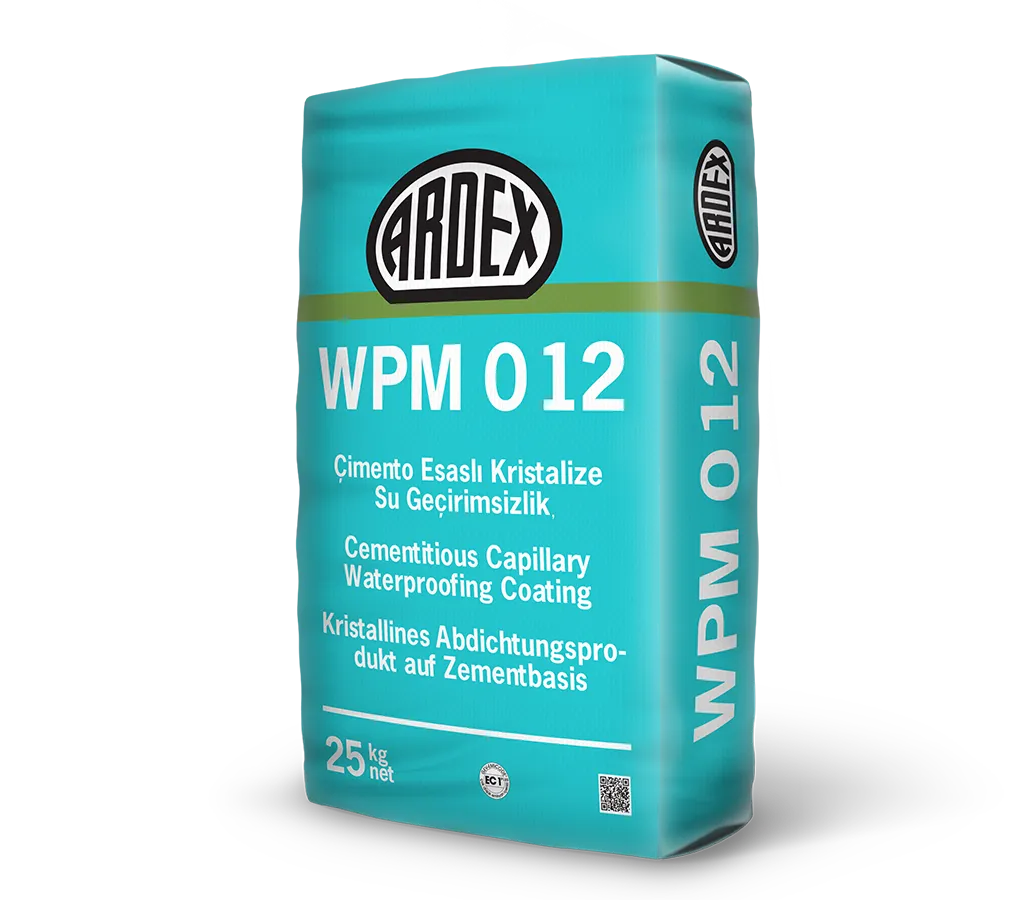ARDEX WPM 012 Çimento Esaslı, Kristalize, Negatif Yönden Su Geçirimsizlik Ürünü - 25 KG