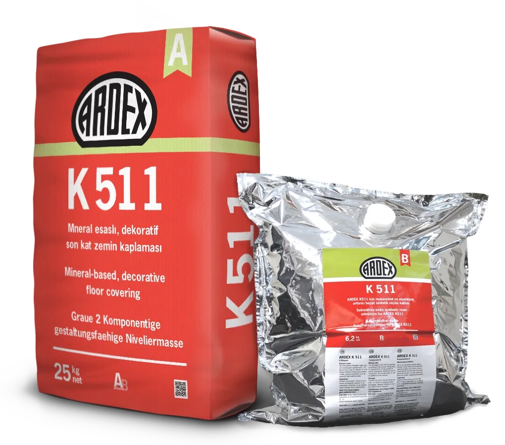 ARDEX K 511 Beton Görünümlü Dekoratif Zemin Kaplaması - 31.2 KG SET (Gri)